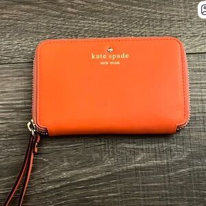 Kate Spade Orange Zipper Wallet